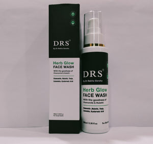 DRS Herb Glow Face Wash | Chamomile, Mulethi & Hyaluronic Acid | 100ml